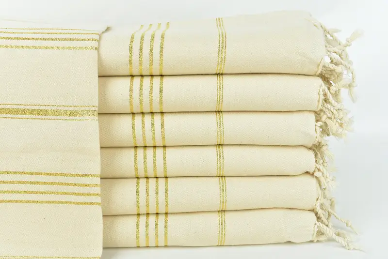 70x40 Linen Striped Towel, Absorbent towel, Bridesmaid Gift, Bachelorette Party Gifts For Bride, Beach Towel Bulk, Bachelorette Party Favor - 1