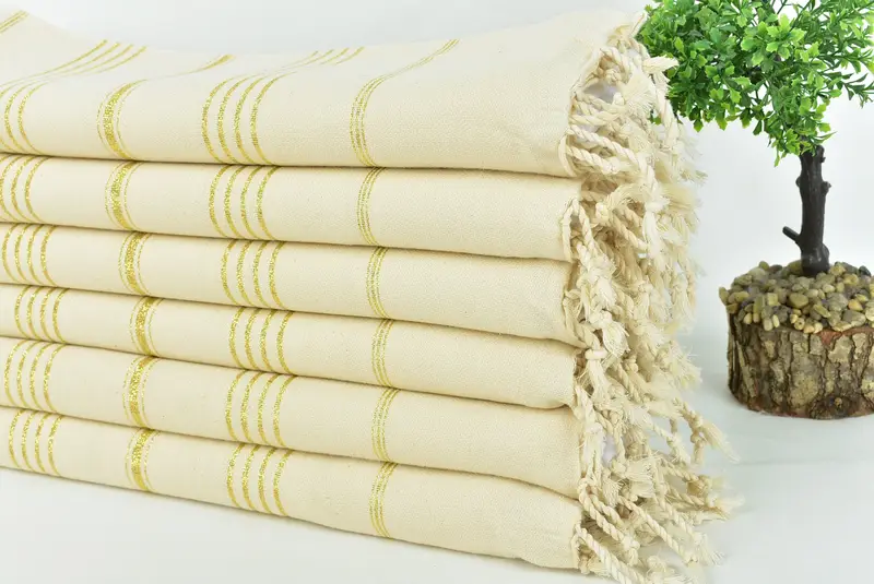 70x40 Linen Striped Towel, Absorbent towel, Bridesmaid Gift, Bachelorette Party Gifts For Bride, Beach Towel Bulk, Bachelorette Party Favor - 3