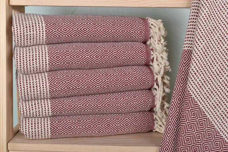 70x40 Cotton Chevron Towel, Grandma Gift, Personalized Bridesmaid Gift, Antibacterial Turkish peshtemal towel, Handmade Gift, Gift For Him - 1