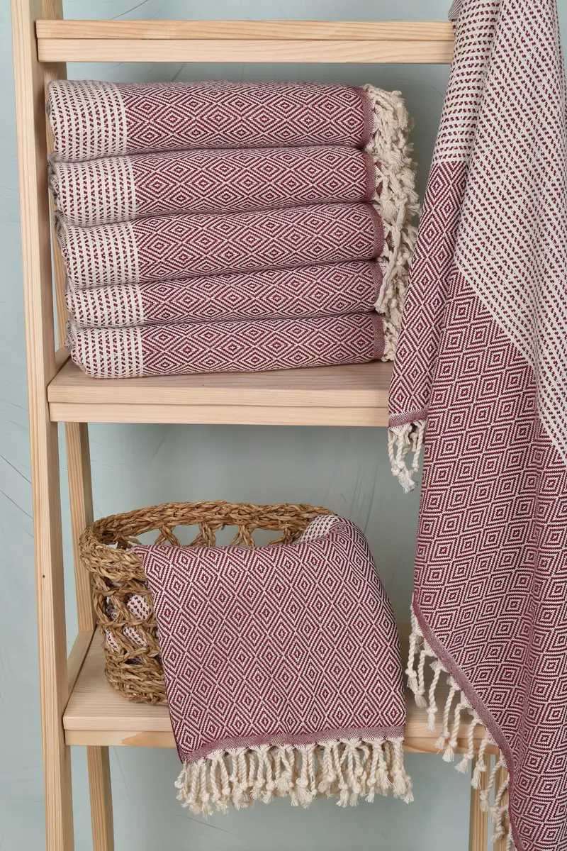 70x40 Cotton Chevron Towel, Grandma Gift, Personalized Bridesmaid Gift, Antibacterial Turkish peshtemal towel, Handmade Gift, Gift For Him - 3