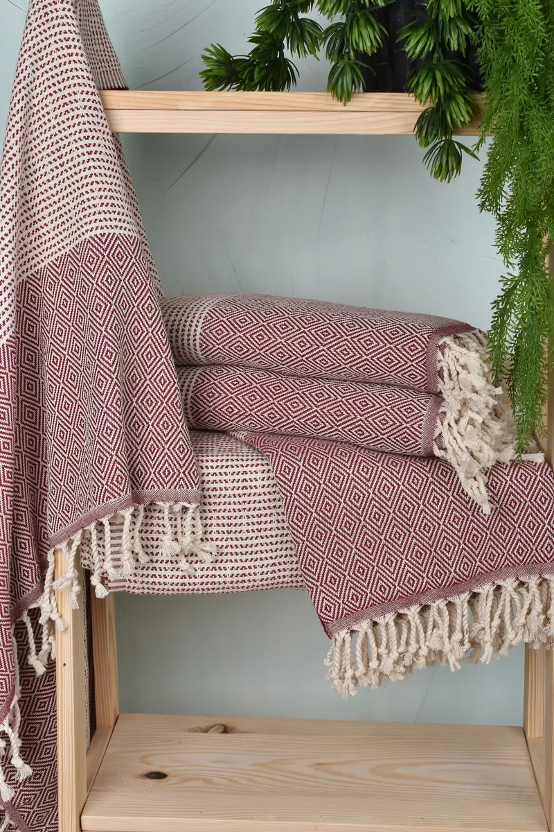 70x40 Cotton Chevron Towel, Grandma Gift, Personalized Bridesmaid Gift, Antibacterial Turkish peshtemal towel, Handmade Gift, Gift For Him - 6