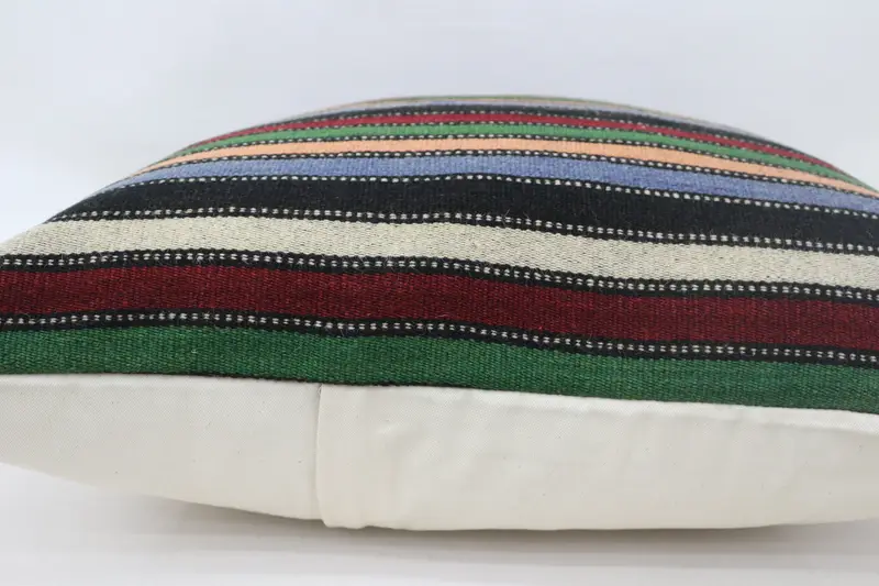 Antique Pillows, Accent Throw Pillow Sham, 28x28 Red Pillow Sham, Cushion Cover, Handmade Kilim Cushion, Boho Pillow Sham Cover - 6
