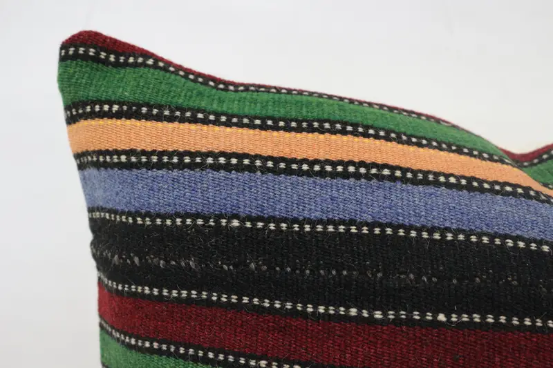 Antique Pillows, Accent Throw Pillow Sham, 28x28 Red Pillow Sham, Cushion Cover, Handmade Kilim Cushion, Boho Pillow Sham Cover - 2