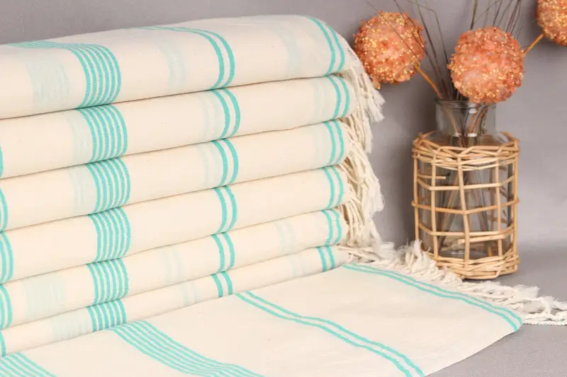 Monogram Beach Towel, 80x36 Cotton Striped Towel, Turkish Towel Monogram, Embroidered Beach Towel, Home Decor Towel, Fouta towel, Organic towel - 1
