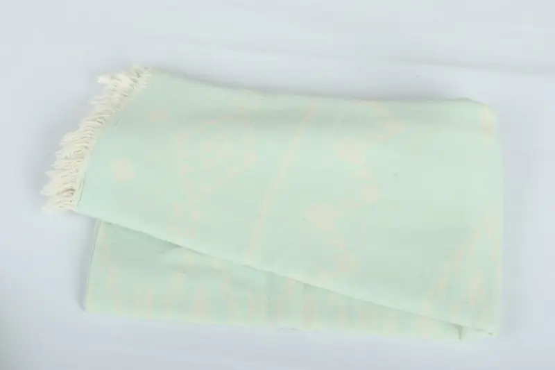 Monogram Blanket, Custom Blanket, Housewarming Gift, King Size Bedspread, 70x60 Cotton Geometric Towel, Best Wedding Gift, Oversized Beach Towel - 6