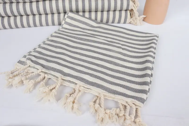 Custom Name Towel, Bridal Party Gifts, Housewarming Gift, 40x18 Cotton Striped Towel, Wedding Gift, Turkish Tea Towel, Turkish Towel Hand Towel - 5