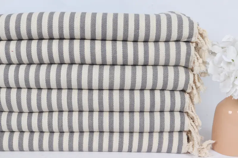 Custom Name Towel, Bridal Party Gifts, Housewarming Gift, 40x18 Cotton Striped Towel, Wedding Gift, Turkish Tea Towel, Turkish Towel Hand Towel - 3
