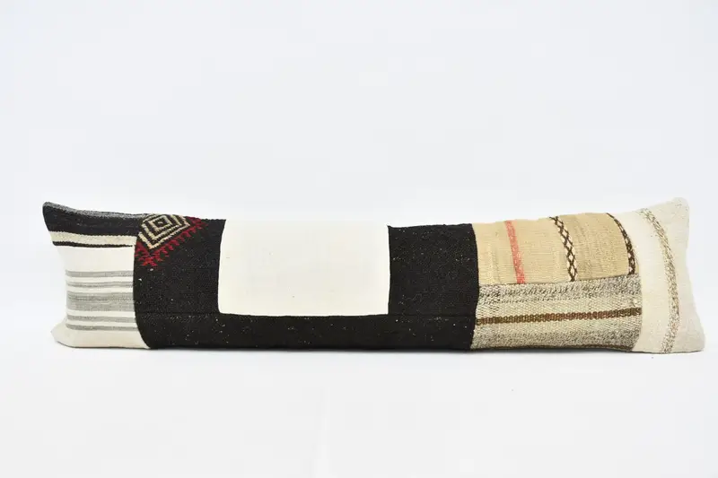 Interior Designer Pillow, Pillow for Sofa, 12x48 White Pillow, Cushion Cover, Cozy Throw Pillow, Turkish Kilim Pillow, Armchair Cushion - 1