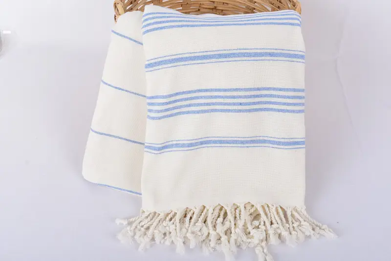 Personalized Wedding Gift For Couple, Housewarming Gift, Sand-resistant towel, 64x40 Cotton Striped Towel, Embroidered Towel, Absorbent towel - 4