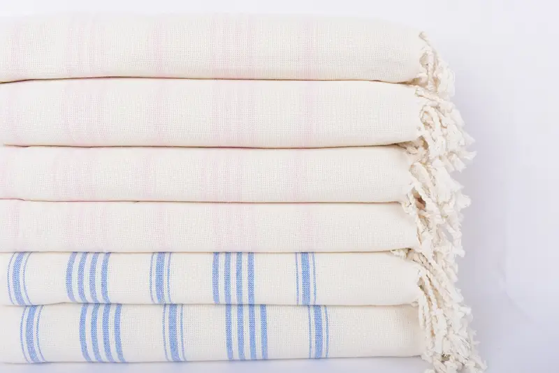 Personalized Wedding Gift For Couple, Housewarming Gift, Sand-resistant towel, 64x40 Cotton Striped Towel, Embroidered Towel, Absorbent towel - 2