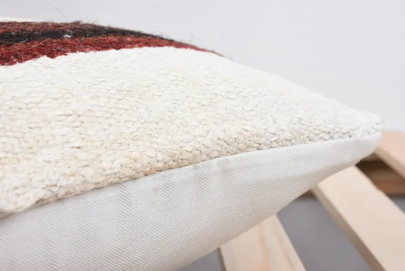Vintage Pillow, 12x12 White Pillow Sham, Pillow Case, Custom Cushion Case, Floor Cushion, Throw Kilim Pillow, Cotton Pillow, Boho Pillow - 7