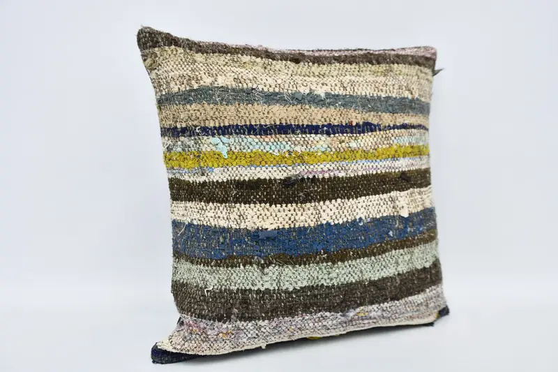 Retro Pillow Cover, Cushion Case, Toss Pillow Cover, Turkish Pillow, Kilim Pillow, Interior Designer Pillow, 20x20 White Cushion Case - 3