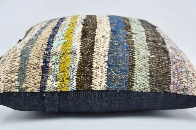 Retro Pillow Cover, Cushion Case, Toss Pillow Cover, Turkish Pillow, Kilim Pillow, Interior Designer Pillow, 20x20 White Cushion Case - 5