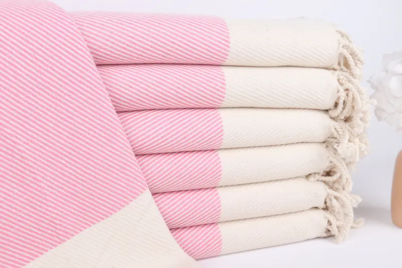 Bridemaids Beach Towel, 70x40 Cotton Striped Towel, Hammam Towel USA, Large Turkish Towel, Gift For Her, Valentines Day Gift Idea, Sand-free towel - 1