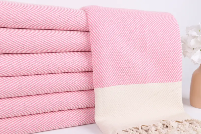 Bridemaids Beach Towel, 70x40 Cotton Striped Towel, Hammam Towel USA, Large Turkish Towel, Gift For Her, Valentines Day Gift Idea, Sand-free towel - 2