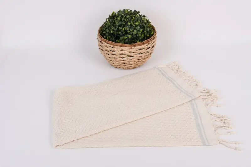 Organic Tea Towel, Personalized Kitchen Towel, Bridal Shower Favor, Turkish Towel Hand Towel, 38x18 Cotton Striped Towel, Turkish Tea Towel - 4