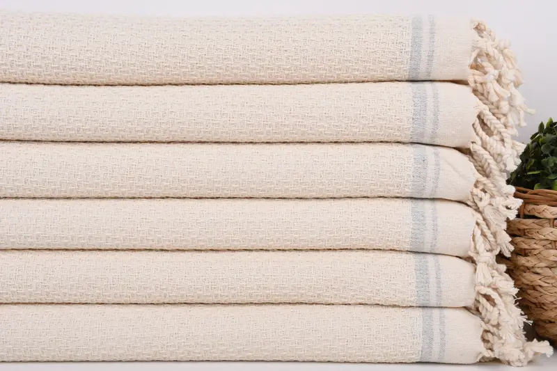 Organic Tea Towel, Personalized Kitchen Towel, Bridal Shower Favor, Turkish Towel Hand Towel, 38x18 Cotton Striped Towel, Turkish Tea Towel - 2