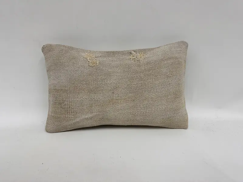Pillow Cover, Gift Pillow, Vintage Pillow, Neutral Cushion Case, Vintage Kilim Throw Pillow, 12x20 White Cushion, Wholesale Pillow - 1