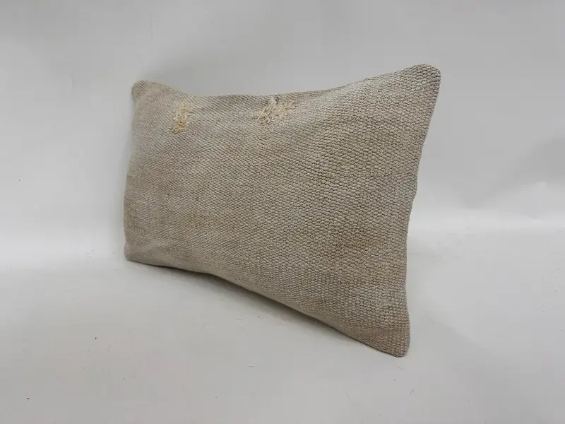 Pillow Cover, Gift Pillow, Vintage Pillow, Neutral Cushion Case, Vintage Kilim Throw Pillow, 12x20 White Cushion, Wholesale Pillow - 4