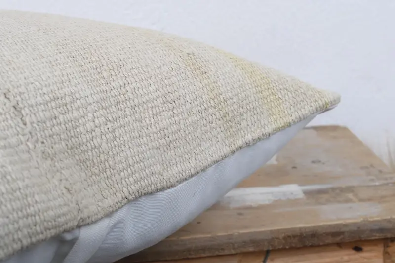 Kilim Cushion Sham, Handwoven Pillow Sham, Pillow Case, Turkish Kilim Pillow, Christmas Pillow, Vintage Pillow, 18x18 White Pillow Case - 6