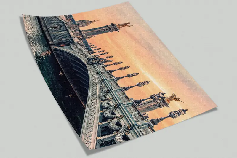 Alexandre III Bridge, Bridge Photo Wall Poster, City Landscape Wall Poster, Paris View Mural, Landscape Wall Painting, - 7