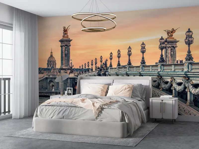 Alexandre III Bridge, Bridge Photo Wall Poster, City Landscape Wall Poster, Paris View Mural, Landscape Wall Painting, - 10
