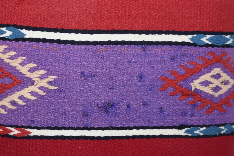 14x14 Red Cushion Case, Bed Cushion Cover, Handmade Kilim Cushion, Kilim Pillow, Southwestern Cushion Cover, Pillow, Interior Designer Pillow - 3
