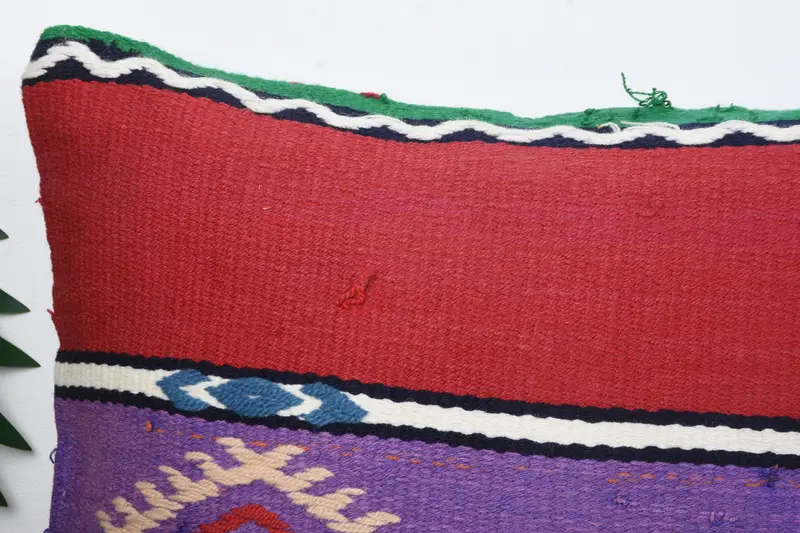 14x14 Red Cushion Case, Bed Cushion Cover, Handmade Kilim Cushion, Kilim Pillow, Southwestern Cushion Cover, Pillow, Interior Designer Pillow - 2