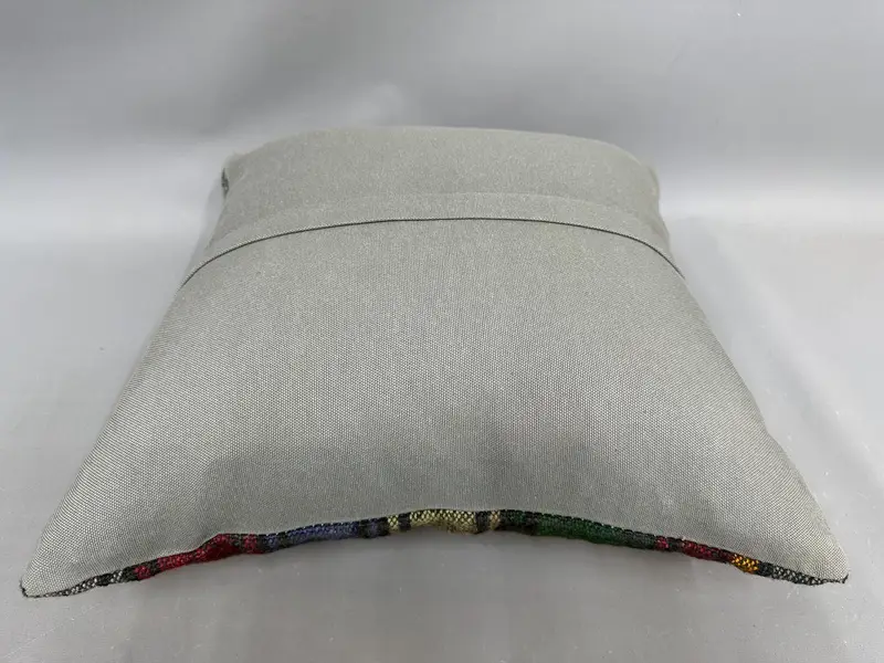 Bolster Cushion Cover, Turkish Pillow, Cushion, Boho Pillow Sham Cover, Garden Pillow, 20x20 Green Cushion Cover, Vintage Kilim Throw Pillow - 7