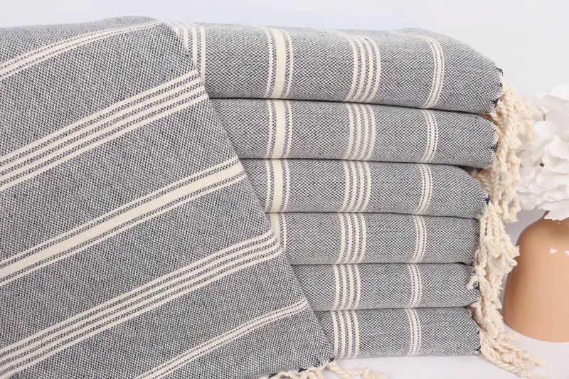 Xmas Gifts, Bulk Order Towel, Kitchen Towel, 38x24 Cotton Striped Towel, Monogrammed Hand Towel, Personalized Gifts, Valentines Gift, Gift For Him - 1