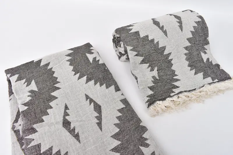 Wedding Hand Made Gift, Yoga Towel, Beach Towel Gift, Bachelor Gift, Peshtemal Towel, Bridal Shower Favors, 70x36 Cotton Geometric Towel - 7