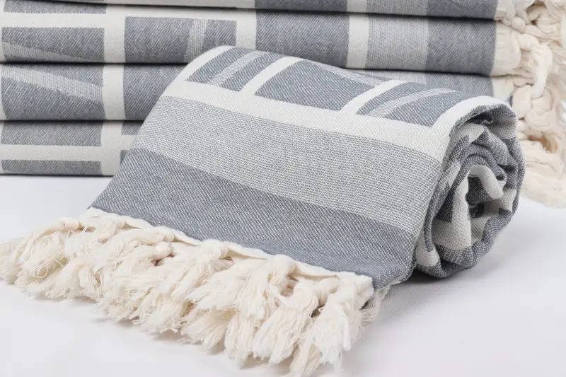 Monogram Turkish Bath Towel, Hammam towel, Handmade Gift, Custom Gift, 70x34 Cotton Patterned Towel, Peshtemal Towel USA, Spa Gift, Peshtemal Towel - 5