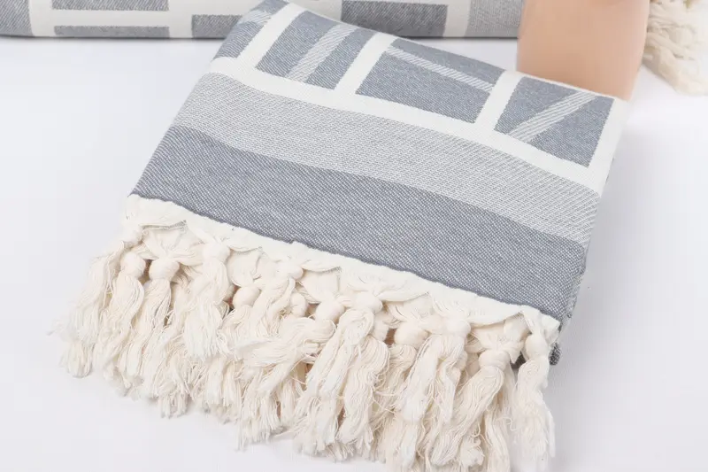 Monogram Turkish Bath Towel, Hammam towel, Handmade Gift, Custom Gift, 70x34 Cotton Patterned Towel, Peshtemal Towel USA, Spa Gift, Peshtemal Towel - 6