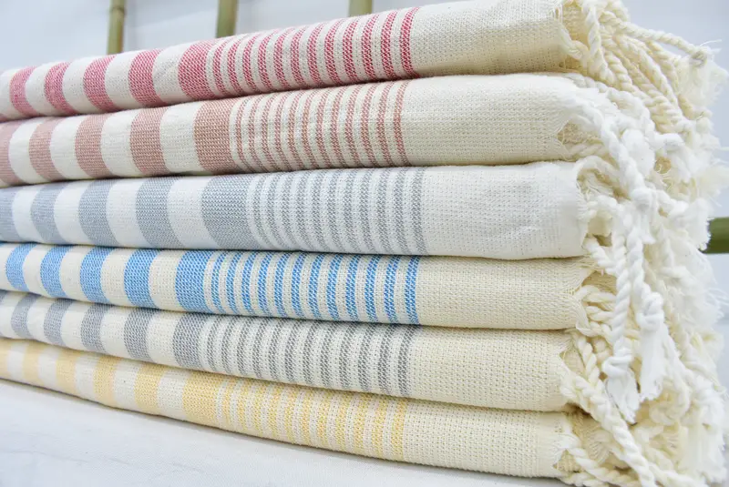 Toalla de gimnasia, toalla de terry a rayas de algodón de 68x40, toalla de playa, toalla de baño, toalla de hammam, regalo de soltero, peshtemal turco orgánico suave para uso de spa de lujo - 3