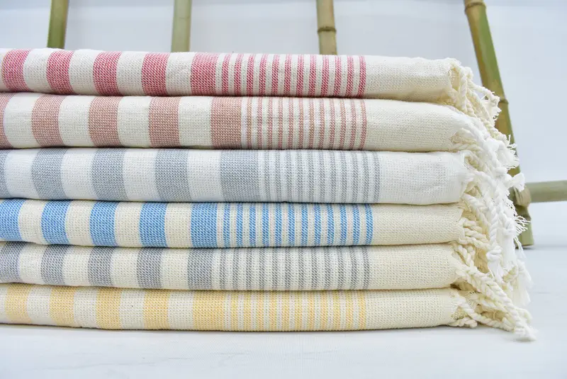 Toalla de gimnasia, toalla de terry a rayas de algodón de 68x40, toalla de playa, toalla de baño, toalla de hammam, regalo de soltero, peshtemal turco orgánico suave para uso de spa de lujo - 2