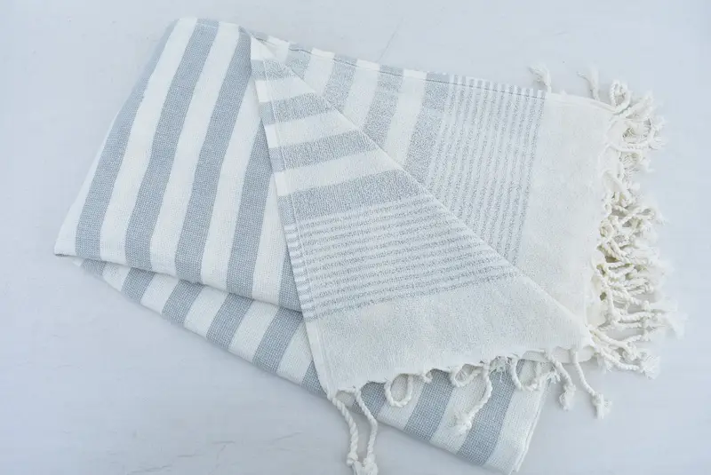 Toalla de gimnasia, toalla de terry a rayas de algodón de 68x40, toalla de playa, toalla de baño, toalla de hammam, regalo de soltero, peshtemal turco orgánico suave para uso de spa de lujo - 6