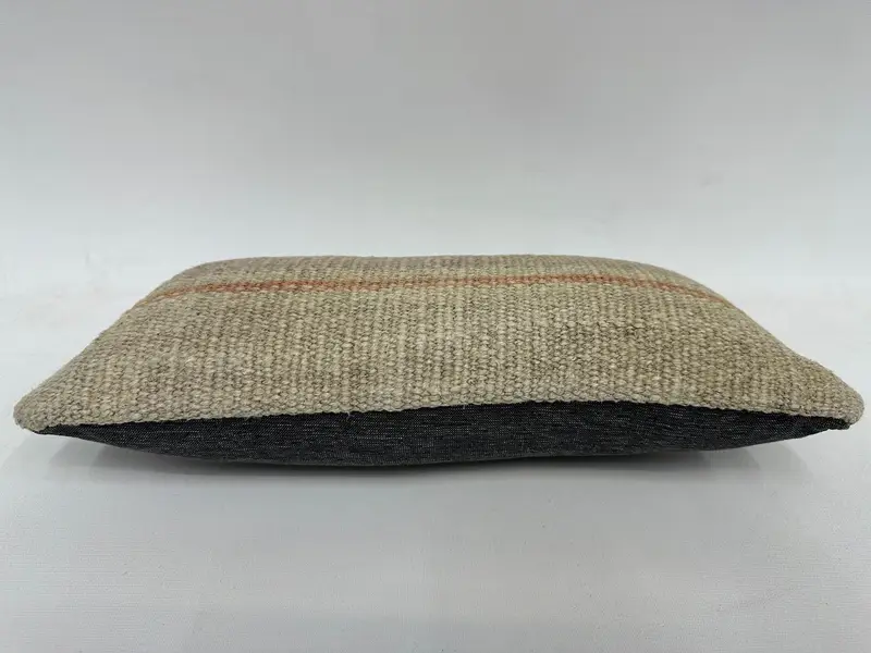 Vintage Kilim Pillow, Home Decor Pillow, 8x16 Beige Pillow Cover, Decorative Bolster Cushion Case, Turkish Pillow, Cushion - 5