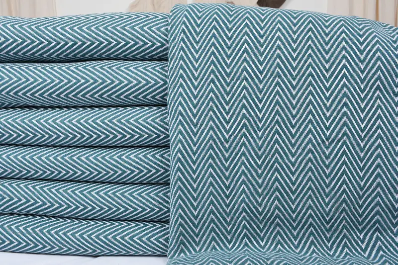 Halloween Blanket, Gifts For Him, Personalized Home Gift Wedding, Woven Throw Blanket, Tablecloth, Throw Blanket Couch, 96x80 Cotton Chevron Towel - 3