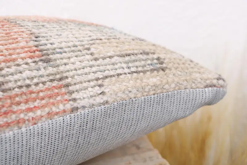 Vintage Kilim Pillow, Handmade Kilim Cushion, 8x16 Orange Cushion, Oriental Cushion, Natural Cushion Cover, Pillow Cover, Home Decor Pillow - 6