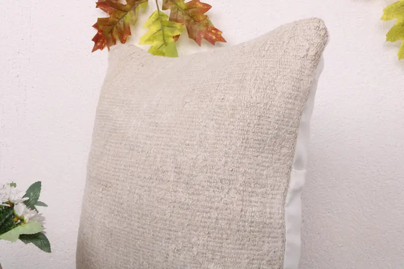 Turkish Kilim Pillow, Southwestern Pillow Cover, Pillow Cover, Gift Pillow, Cozy Throw Cushion, Throw Kilim Pillow, 16x16 White Pillow - 5