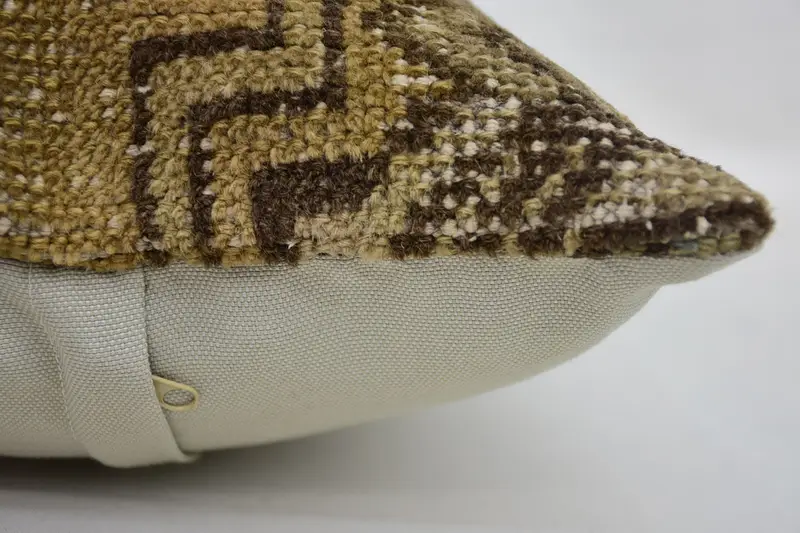 Pillow for Couch, Pillow Case, 12x20 Beige Pillow Cover, Kilim Pillow, Office Chair Pillow Case, Home Decor Pillow, Turkish Bench Cushion Cover - 5
