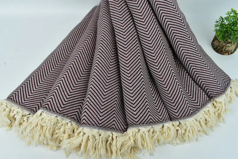 Wedding Favors, Wedding Anniversary Gift, Throw Blanket, 92x80 Cotton Striped Towel, Monogram Beach Blanket, Custom Blanket, Bachelor Gifts - 4
