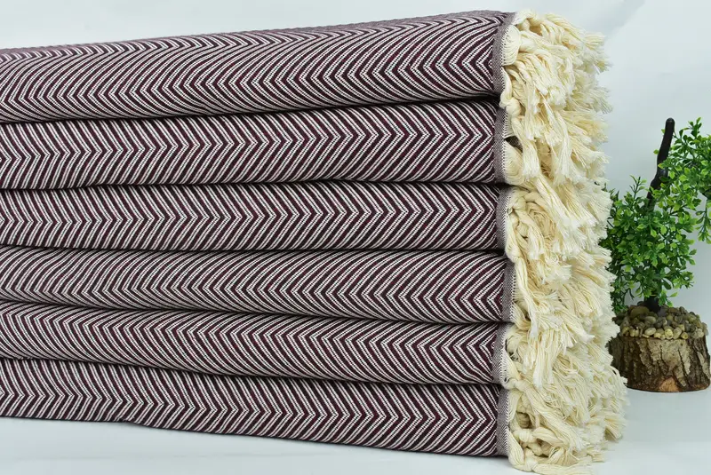 Wedding Favors, Wedding Anniversary Gift, Throw Blanket, 92x80 Cotton Striped Towel, Monogram Beach Blanket, Custom Blanket, Bachelor Gifts - 3