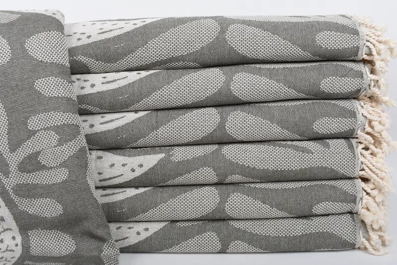 Woven Blanket, Throw Blanket Couch, Turkish Bedcover, Decorative Blanket, 100x92 Cotton Whale Design Towel, Wedding For Favor, Turkish Blanket Queen - 1