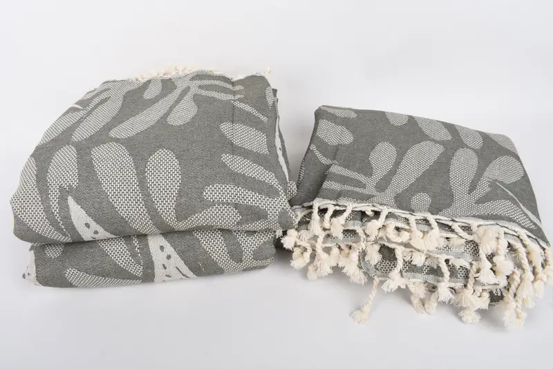 Woven Blanket, Throw Blanket Couch, Turkish Bedcover, Decorative Blanket, 100x92 Cotton Whale Design Towel, Wedding For Favor, Turkish Blanket Queen - 7