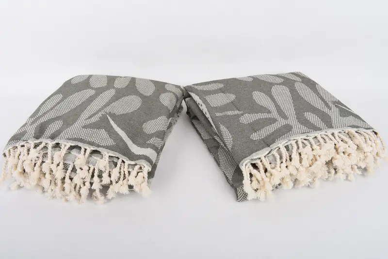 Woven Blanket, Throw Blanket Couch, Turkish Bedcover, Decorative Blanket, 100x92 Cotton Whale Design Towel, Wedding For Favor, Turkish Blanket Queen - 6