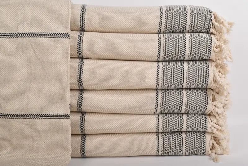 Wedding Favors, Throw Blanket Couch, Bridal Shower Gifts, Best Friend Wedding Gift, 104x96 Cotton Striped Towel, Woven Blanket, Turkish Tablecloth - 1