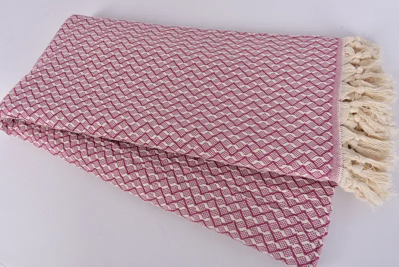 Baby Boy Gift, 96x92 Cotton Herringbone Towel, Turkish Towel Blanket, Decorative Blanket, Throw Blanket, Bridal Shower Gift, Organic Throw - 6