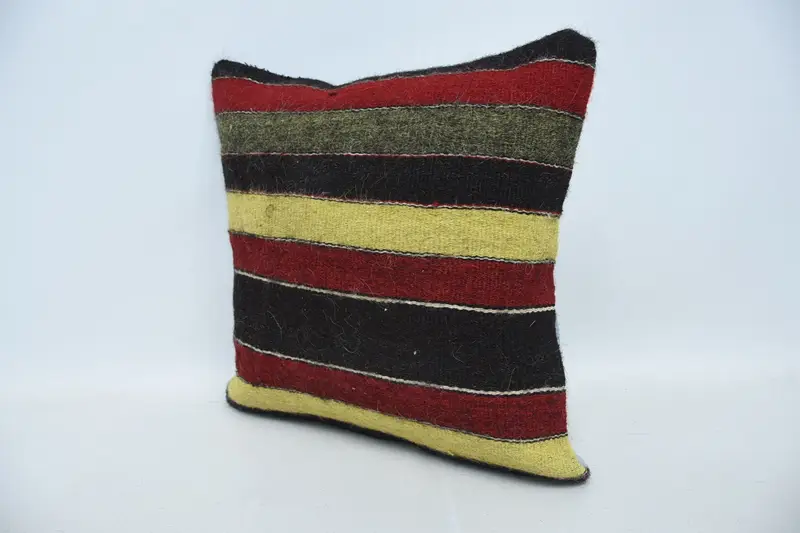 Vintage Pillow, Pillow Cover, Home Decor Pillow, 20x20 Red Cushion Cover, Vintage Cushion Case, Kilim Pillow, Handmade Pillow Case, Bolster Pillow - 4