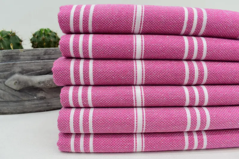 Banyo havlu, özel Türk havlu, aile hediyesi, düğün hediyesi, Türk el havlu, monogramlı Türk havlu, 40x24 pamuklu çizgili havlu - 2